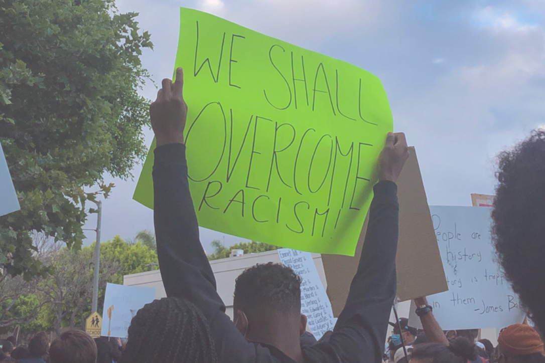Black Lives Matter protest sign in Long Beach, California. June 2020.
